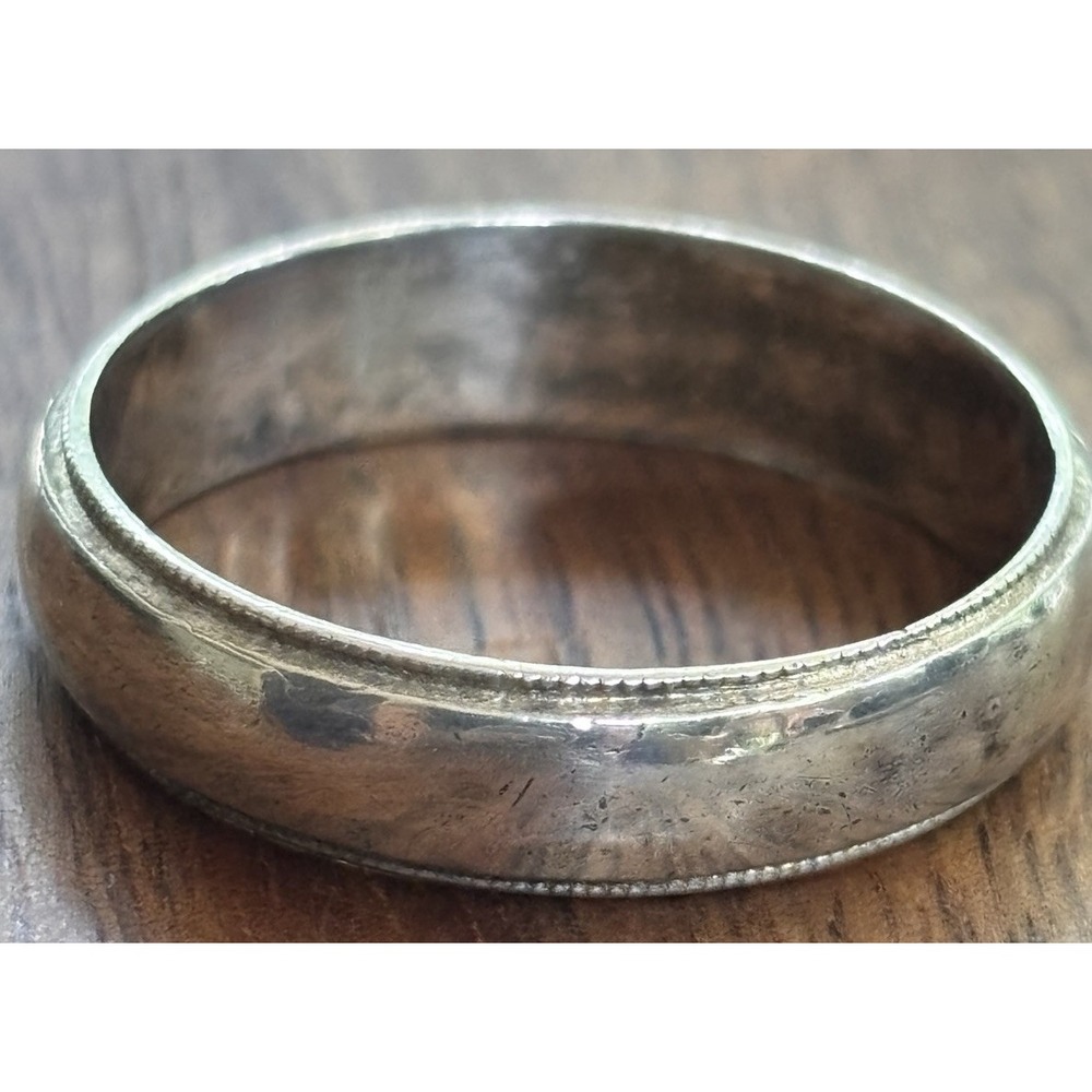 Vintage Sterling Silver Ring Band 4.5 Grams Size 10.75